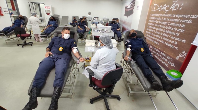 Agentes da GCM mobilizam campanha de doação de sangue no Hemopi.