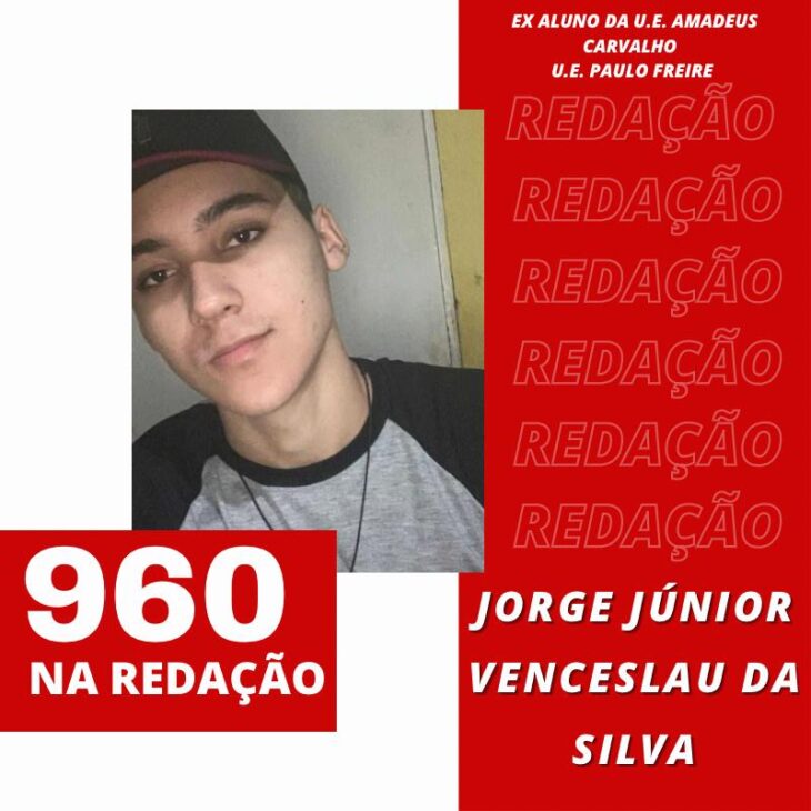 Jorge Júnior Silva aluno da escola.