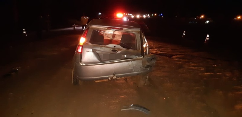 Veículo após colisão na cidade de Timon (MA).