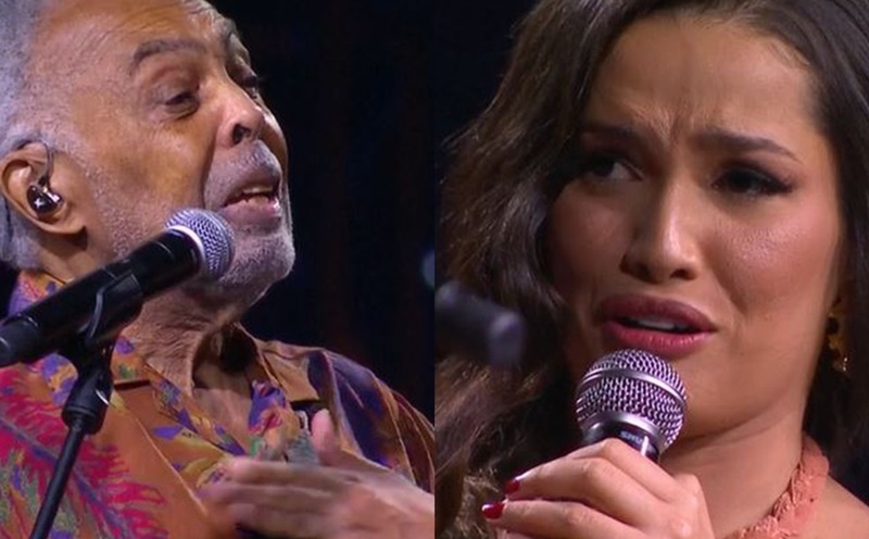 Juliette se emociona ao cantar com Gilberto Gil em live.