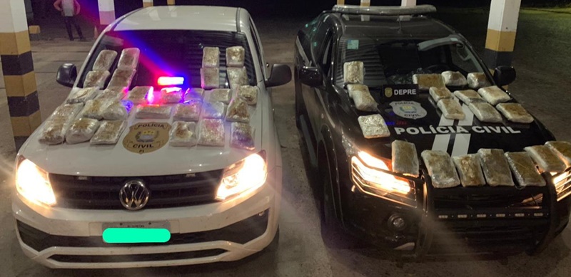 Polícia Civil apreende 51 kg de Cannabis Sativa (Skank) em Fronteiras.