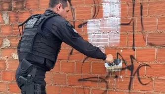 DRACO remove pichações que tem associação a organizações criminosas em Nazária