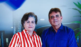 médica Lúcia Santos e Jorge Lopes, presidente do PSDB