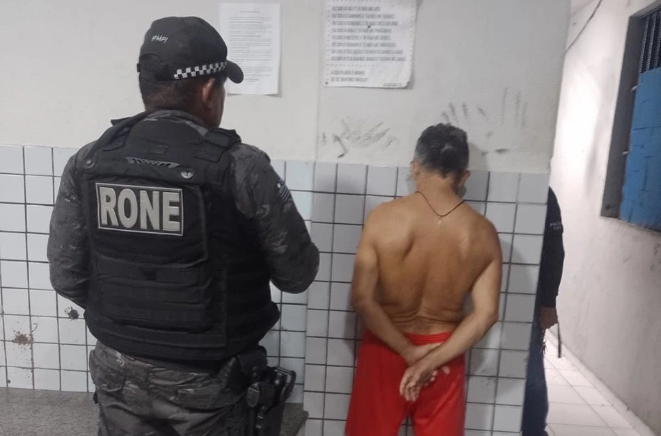 PMPI realiza detenção de homem por suposta ameaça com facão na zona Norte de Teresina